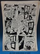 Denis Gifford former Marvelman artist cartoon comic pages from 1950s Young Marvelman comic,