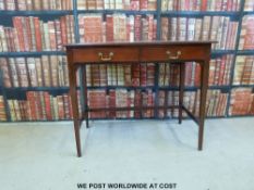 A two drawer hall table (W91 x D51 x H75cm)