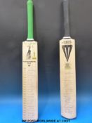 Two circa 1980's Worcestershire County cricket club signed bats, one Worcestershire v Yorkshire,