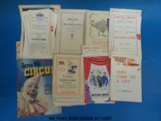 A quantity of mainly WW2 era ephemera including Palace Theatre, Adelphi, London Hippodrome,