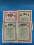 Twelve Nazi share certificates