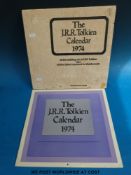 J R R Tolkien calendar 1974 complete with original cardboard casing, unused.