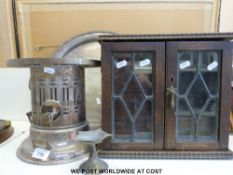 A large silver plated tray,