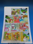 Dogtanian two full colour original art pages by Bill Titcombe,