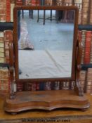 A mahogany swing frame dressing table mirror (H70cm)