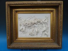 Two relief plaster pictures