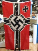 A WWII era Kriegsmarine flag (approximately 1 x 1.