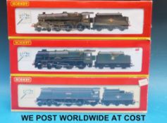 Three Hornby 00 Gauge BR locomotives, West Country Class 4-6-2 34041 'Wilton' R2218,