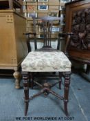 An oak coffee table, another table with tripod base,