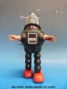 KO Toys (Japan) clockwork tinplate Action Planet Robot with sparking mechanism (23cm tall)