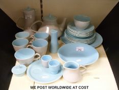 A retro Poole pottery tea set