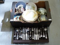 Royal Doulton plates, a Booths 