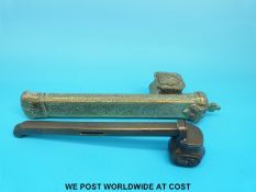 Two brass/bronze scribe's boxes.