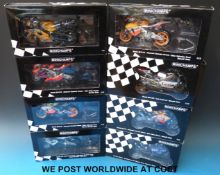 Eight Minichamps 1:12 scale diecast model superbikes in original boxes