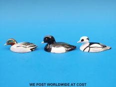 Three Beswick Peter Scott ducks Smew,