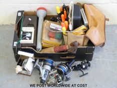 Fishing rods, reels and some kit, mainly for sea and coarse fishing, includes Mitchell 410 reel,