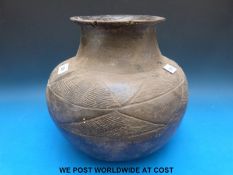 An early African pot with incised decoration,