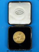 A cased 9ct gold Central Veterinary Society London 1914 - 1918 Victory medal awarded to H.D.