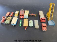 Sixteen Dinky Toys diecast model vehicles including Dinky Supertoys Foden lorry etc