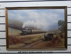 Nick Harling signed limited edition (24/50) print 'Pannier Tank near Bryncelynog,