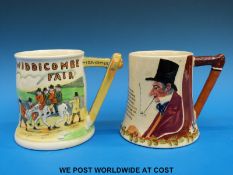 A Crown Devon John Peel musical jug (11.5cm tall) and a Widdicombe Fair jug (11.