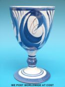 A ceramic goblet by Alan Caiger Smith (15cm tall)