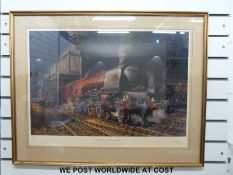 A Terence Cuneo signed limited edition (181/850) signed railway print 'The Duchess of Hamilton' (54