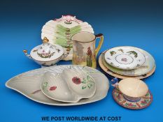 A collection of ceramics including Royal Doulton Series Ware Romeo and Juliet jug and plate