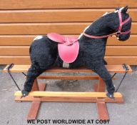 A c1970s plush rocking horse by 'Pegasus hand made toys' 78cm saddle height