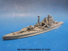 One hundred white metal model ships,