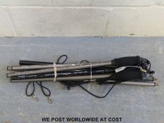 A collection of FastNet wading sticks with measurement scales to side