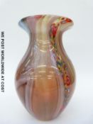 A large Murano style glass vase with millefiori design (34cm tall)