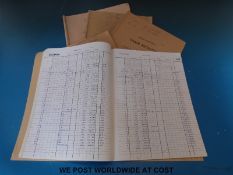 Five railway signal box train registers circa 1980's to 2000's comprising Abereynon, Slough,