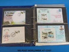 A folder of Battle of Britain and other aviation mainly signed covers including Battle of Britain