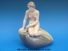 A Royal Copenhagen large mermaid dated 1956 (Edward Eriksen) sculptor model no.