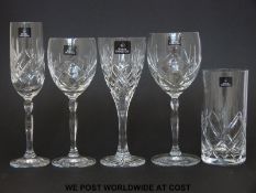 A suite of Royal Doulton Canterbury glasses (40 pieces) comprising nine water glasses,