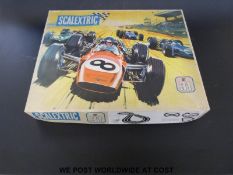 A late 1960s Scalextric racing car set in original box