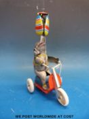 Fleischmann US Zone Germany clockwork tinplate elephant balancing a helicopter type spinning top