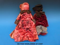 Two Edwardian pillow dolls