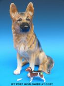 A Beswick fireside Alsatian,