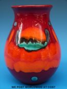 A Poole pottery 'Volcano' vase (16cm tall)