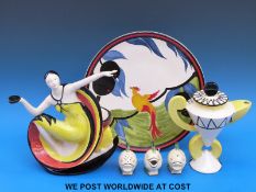 A Devon ware Art Deco figure of a dancing lady,