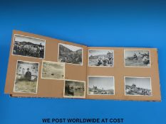 German WWII photograph album, mostly of Norway, showing bomb damage, aircraft,