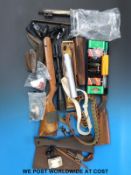 A quantity of air rifle parts and accessories to include cleaning kits,