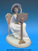 A Lladro figure of a mandolin player (23cm tall)
