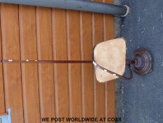 A 19thC mahogany pole screen