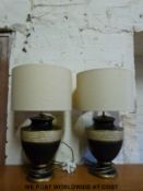 A pair of table lamps