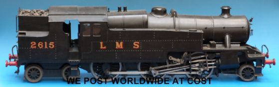 A 3 1/2in gauge live steam LMS 2-6-4 tank locomotive with twin outside cylinders,