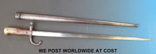 French bayonet dated 1878 with original scabbard