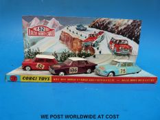 Corgi Toys gift set 38 Monte Carlo Rally with BMC Mini Cooper 'S' race number 52 318,